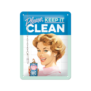 Nostalgic-Art Small Sign Keep it Clean