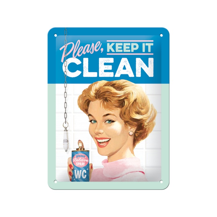 Nostalgic-Art Small Sign Keep it Clean