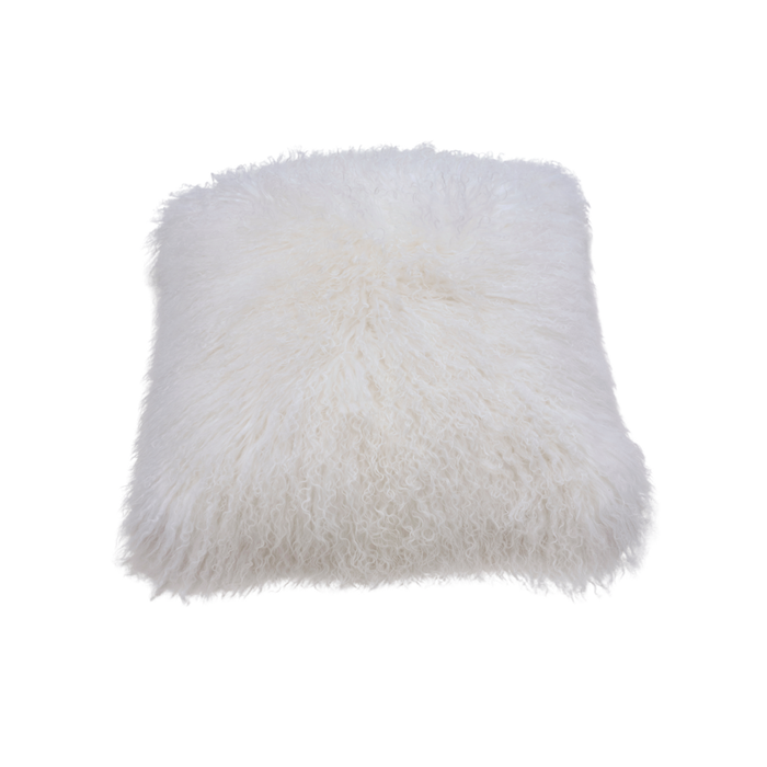 Naturally Sheepskins 40x40cm Ivory Mongolian Sheepskin Cushion Cover