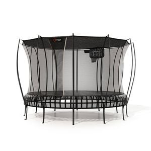 VULY Thunder 2 XL 14ft Springless Trampoline with Enclosure - Round Kids Trampolines With Shade Cover & Basketball Hoop