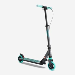 Decathlon | Kids' Scooter With Handlebar Brake And Suspension Mid 5 - Grey/green - One Size