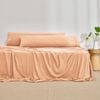 Dreamaker Superfine Washed Microfibre Body Pillowcase Twin Pack - Peach