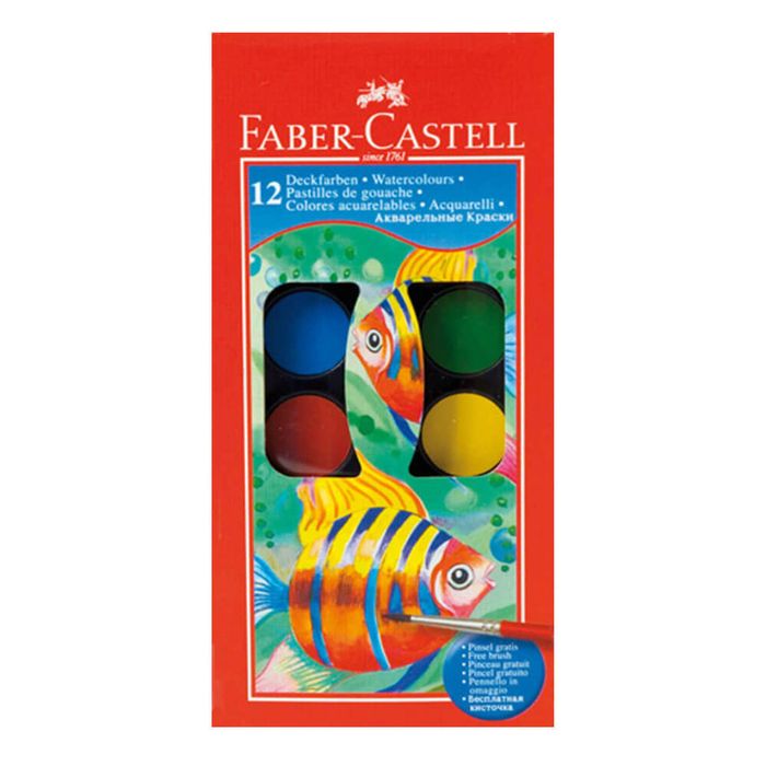 Faber-Castell Deckfarben Watercolours (12 Colours)