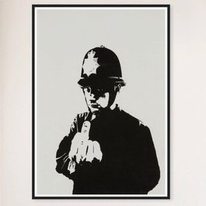 Galrie Banksy Rude Copper Artwork Print Iconic Urban Art from 2002, Black Frame, A0 84 x 119cm (33 x 47inch)
