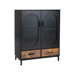 Costway 2-tier Buffet Sideboard Storage Drawers Cabinet