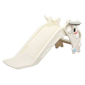 Bo Peep Kids Slide Toddler Climber with Hoop Ring Toss for Indoor Outdoor White