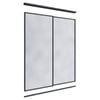 Lugna 2100 x 1201-1800mm Black Mirror Wardrobe Double Sliding Doors