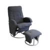 Babyhood Diva Feeding Glider Chair & Ottoman - Charcoal Fabric