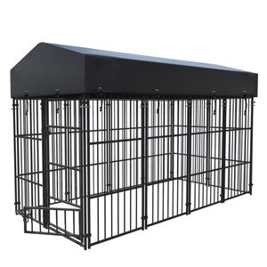 BingoPaw Outdoor Dog Kennel Heavy Duty Metal Cage with Waterproof Cover 249x120x165cm