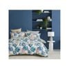 3D Blue Leaves 108 Bed Pillowcases Quilt King Single Size