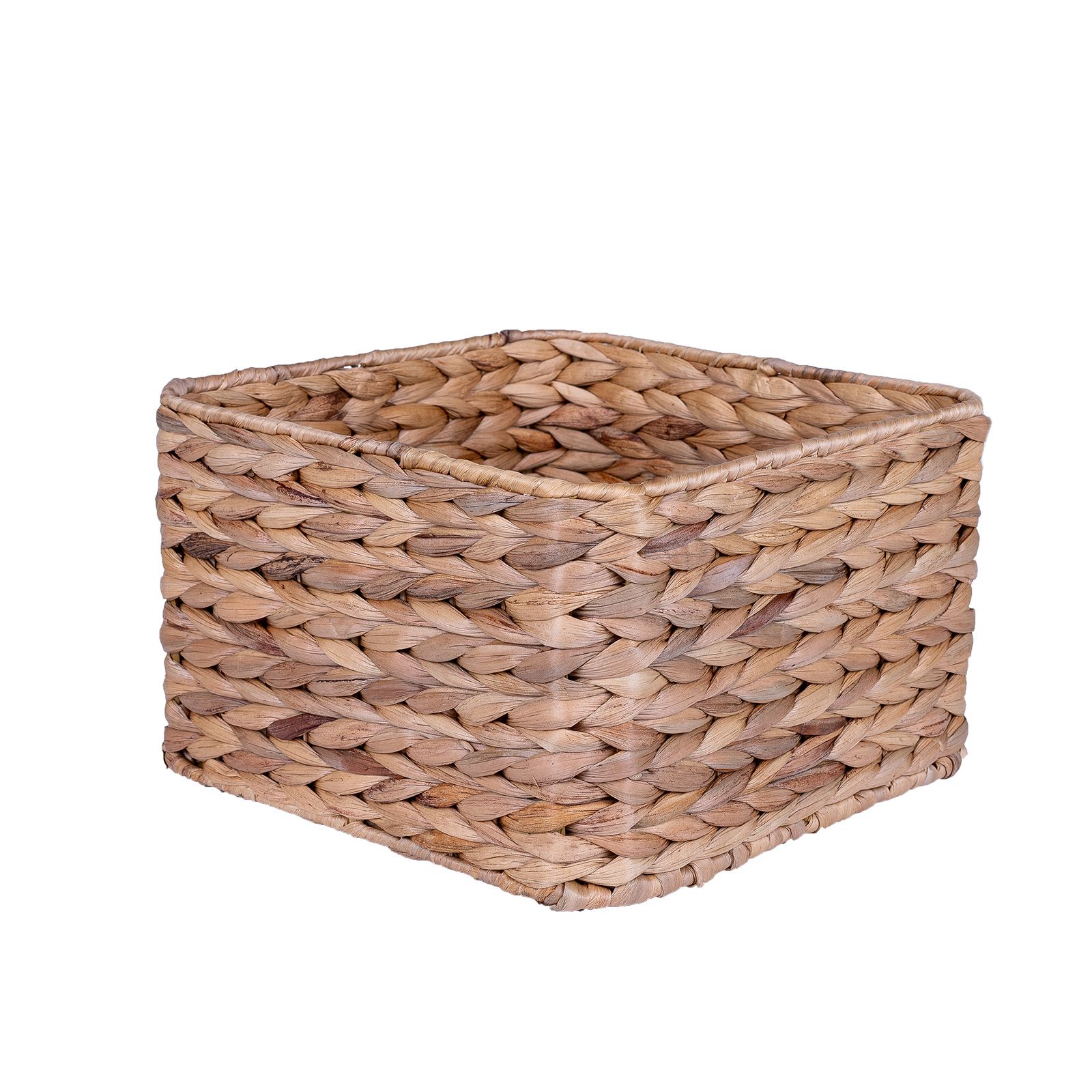 Flexi Storage Living Medium Square Water Hyacinth Basket With Lid thumbnail 2