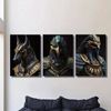 3pcs Egyptian Mythology Golden Pharaoh & Anubis Print 100% Australian Made 3 x 40x60cm (Metal Print)