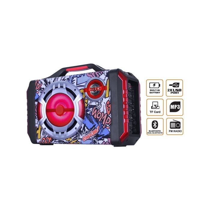 TODO Portable Bluetooth Speaker Rechargeable w/ USB + MIC Input