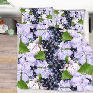 3D Grape Flower 264 Bed Pillowcases Quilt King Single Size