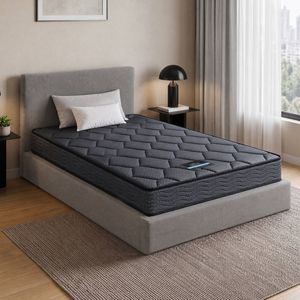 Giselle Bedding Single Mattress 16cm Bonnell Spring Medium Firm Tight Top