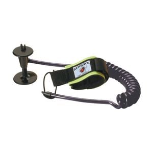 Redback Coiled Bodyboard Leash Quick Release Urethane Neoprene Wrist Strap Black