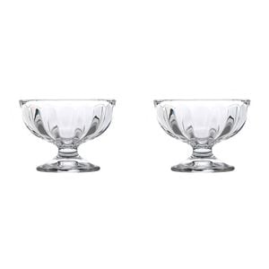 2x 4pc Port Soda Lime Glass Dessert Ice Cream Cup 12cm/130ml - Clear