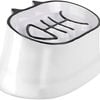 Slow Feeder Cat Bowl, 16cm Elevated Cat Food Bowl Tilted Design, Dog Slow Feeder Bowl with no Black Chin, Slow Feeder, White
