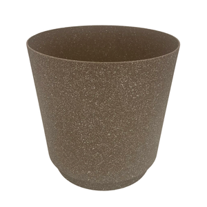 Moda 18cm Brown Round StoneLite Self Watering Plastic Pot