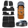 3 Pcs Boot Liners Floor Mats for Mitsubishi Outlander ZM 7 Seater 2021-Onwards TPE Cargo Luggage