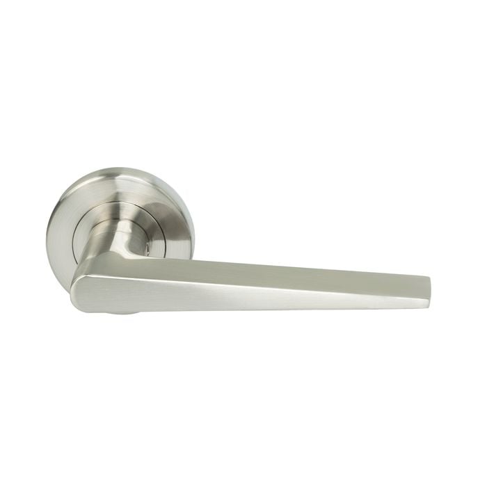 Miles Nelson Satin Nickel Lucca Round Rosette Dummy Set