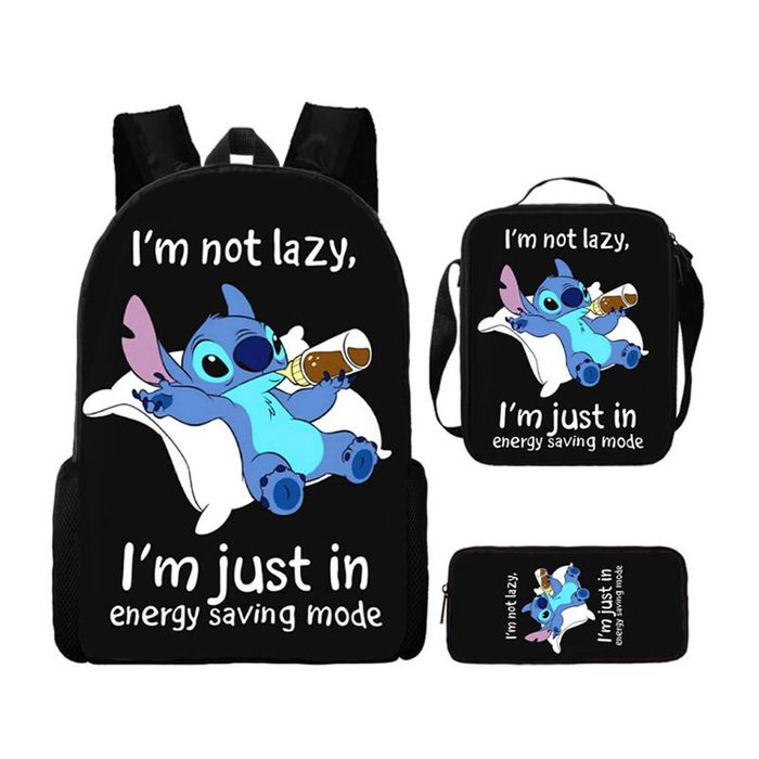Catzon Cartoon Backpack Set With Shoulder Bag & Pencil Bag Adjustable-u