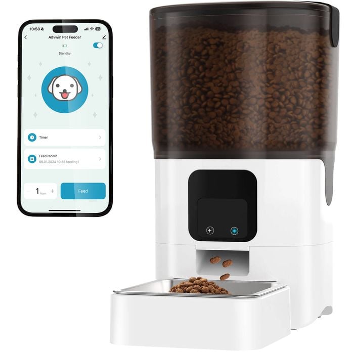 ADVWIN 6L Smart Pet Feeder Dispenser Wi-Fi App