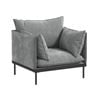 Casa Decor Camilla Luxury Upholstered Sofa Armchair 1 Seater Light Grey Light Grey 1 Seater