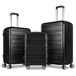 ALFORDSON 3pcs Luggage Trolley Suitcase Set Black