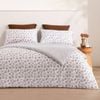 Dreamaker Breakfast in Bed Reversible Quilt Cover Set Chocolate King Bed