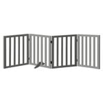 Alopet Wooden Pet Gate Dog Fence 189x60.5cm 4 Panels Safety Stair Barrier Security Door
