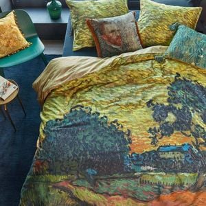 Bedding House X Van Gogh King Gold Van Gogh Evening Twilight Ochre Cotton Sateen Quilt Cover Set