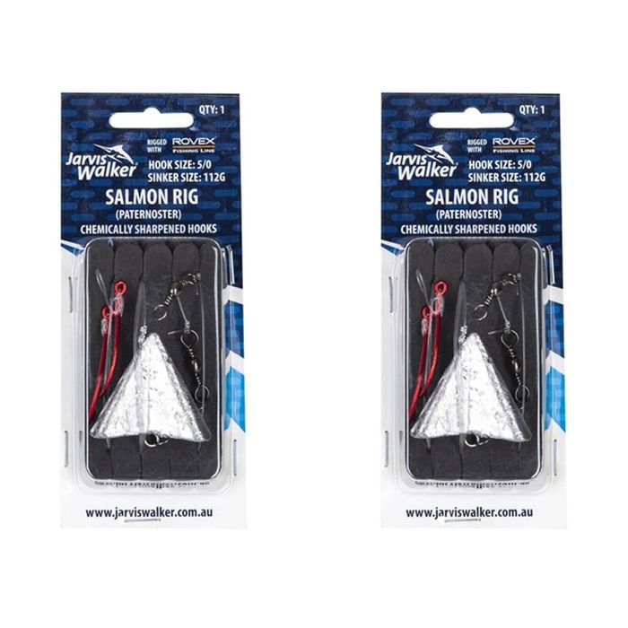 2x Jarvis Walker Paternoster Salmon Rig with 112g Star Sinker Size 5/0