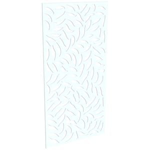 ProtectorAl 300-1200w x 1201-2400h Gloss White/Satin White Large Leaf Unframed Composite Deco Panel