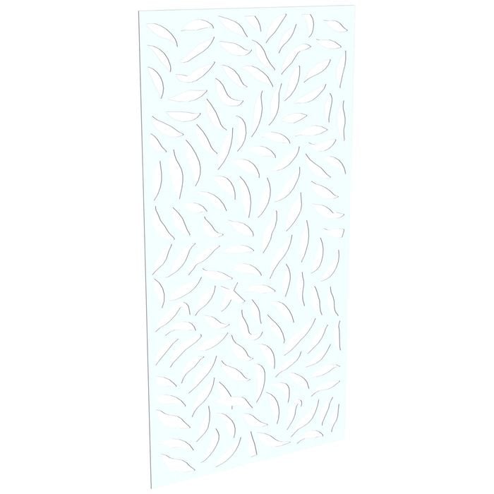 ProtectorAl 300-1200w x 1201-2400h Gloss White/Satin White Large Leaf Unframed Composite Deco Panel