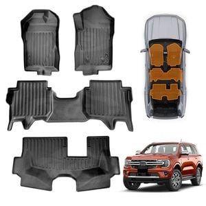 3D Heavy Duty All Weather Car Mat Floor Liner Full Set for Ford Everest 2022-Onwards