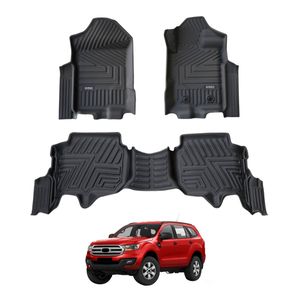 AUSGO Car Floor Mats for Ford Everest UA Series 2015-2022 All-Weather Floor Liners