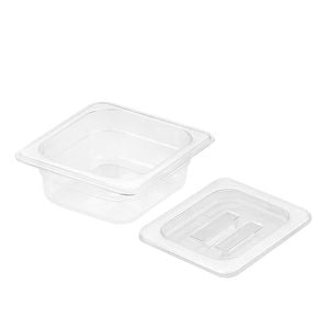 SOGA Clear Gastronorm Pan 1/6 65mm Deep with Lid