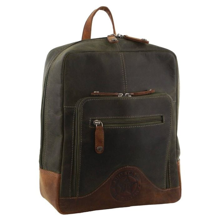 Billy The Kid Olive Leather Western Backpack