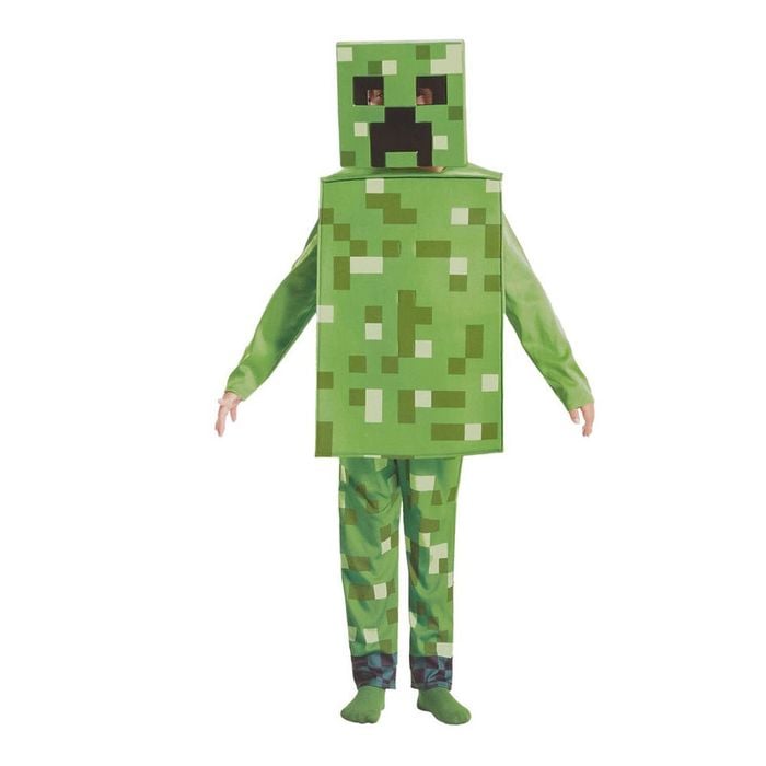 Disguise Minecraft Creeper Kids/Childrens Fancy Dress Full Costume Size 7-8