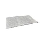 Barelli Bath Mat Rectangular 50cm x 80cm Non-Slip Chenille Silver