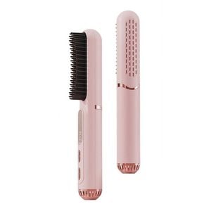 Catzon Portable Cold Air Straightening Comb Brush for Travel-Pink