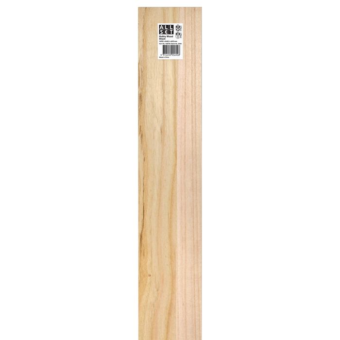 All Set 915 x 75 x 5mm Hobby Wood Sheet