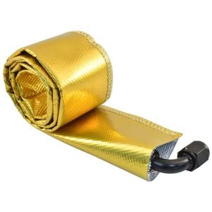 Cal Custom Heat Solutions Thermal Shield Sleeve W/Sewn Seam, 15mm ID, 2m Gold