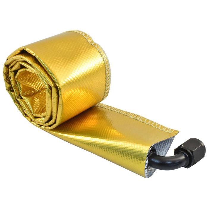 Cal Custom Heat Solutions Thermal Shield Sleeve W/Sewn Seam, 15mm ID, 2m Gold
