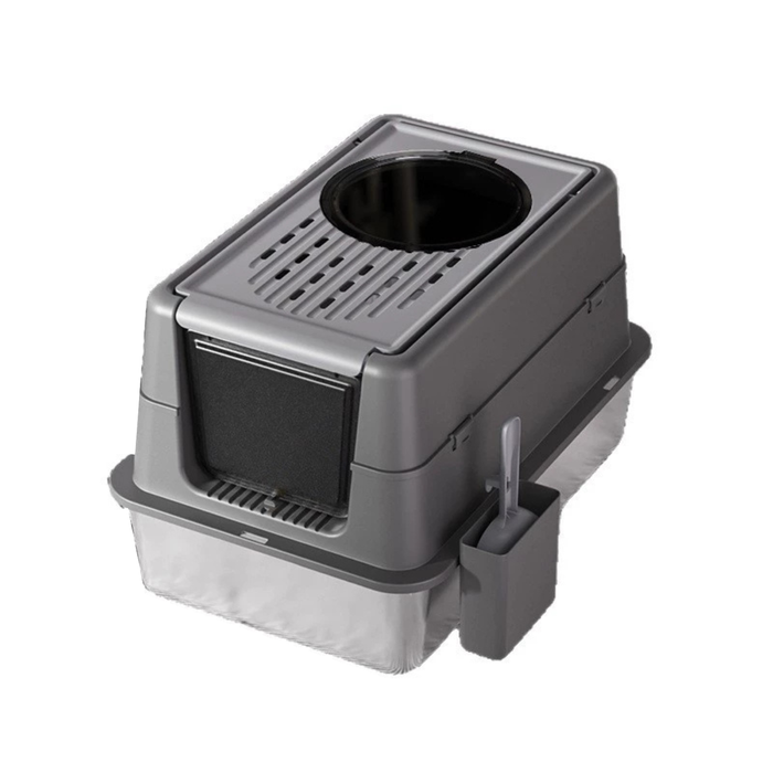Enclosed Stainless Steel Cat Litter Box