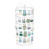 Catzon 5 Tier Rotating Earring Organizer 220 Holes Adjustable Height-white