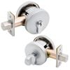 Gainsborough Satin Chrome Single Cylinder Smooth Round Deadbolt