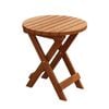 Lauft Folding Table Bamboo Wood Round Foldable Table Patio Picnic Table