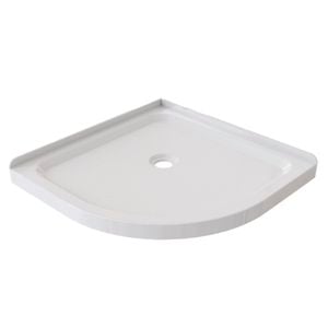 Stein 1000 x 1000mm White 2-Sided Curved Acrylic Shower Tray 